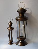 Large and Small Colonial porch lantern with wall bracket