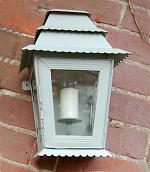 French Grey Cottage  Exterior Lantern